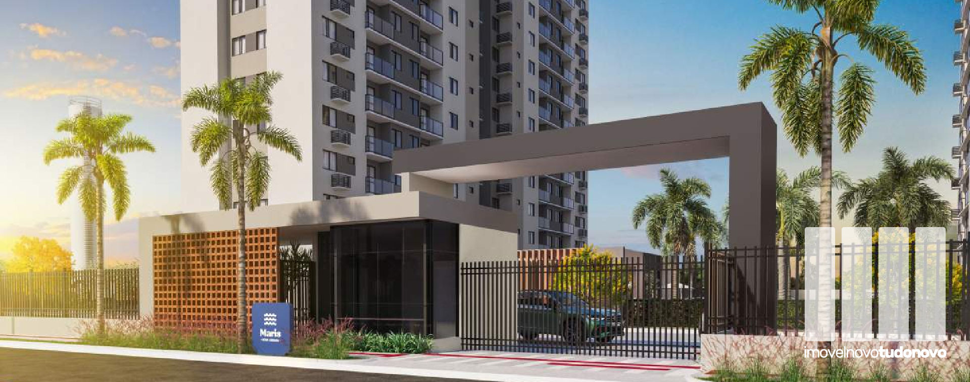 Guarita com pórtico, espaço delivery e clausura