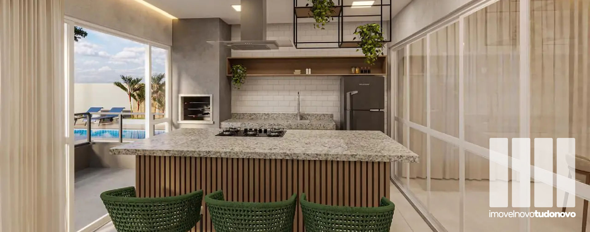 Espa&ccedil;o gourmet com churrasqueira