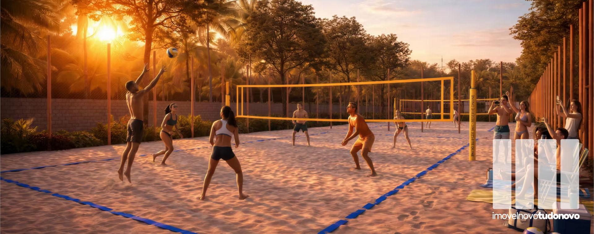 Quadra de v&ocirc;lei de praia