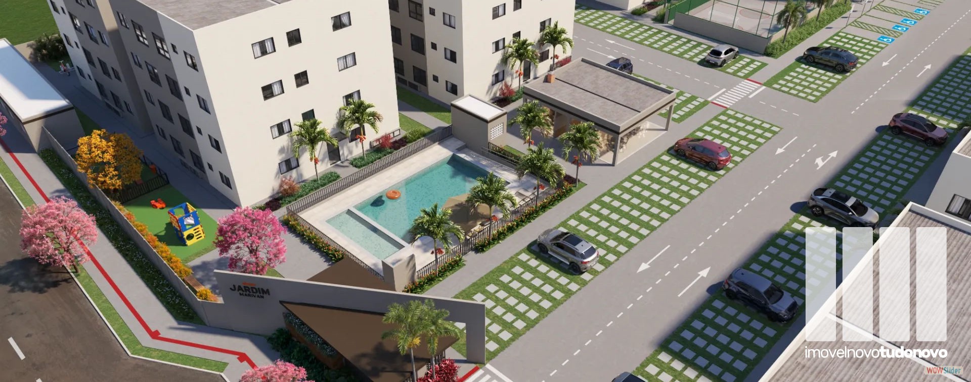 Vista a&eacute;rea da &Aacute;rea de lazer