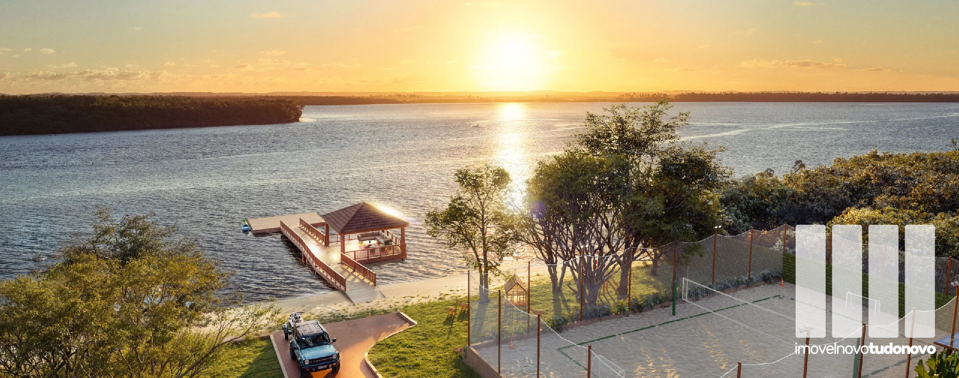 Pier + Quadra multiuso de areia